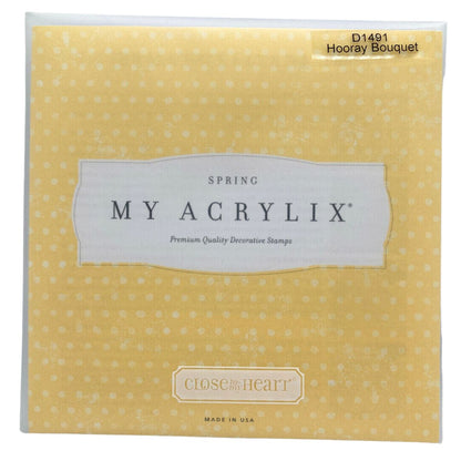 Hooray Bouquet Stamps / Sellos de Polímero de Flores Sellos Close to My Heart