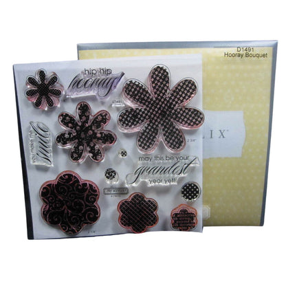 Hooray Bouquet Stamps / Sellos de Polímero de Flores Sellos Close to My Heart