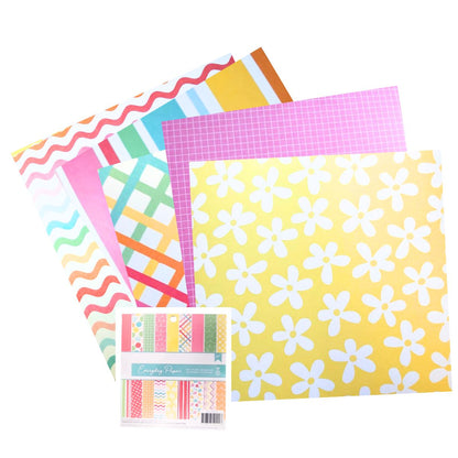3 Paper Pads Assortment / 3 Blocks de Papel Variados de 6" Papel American Crafts