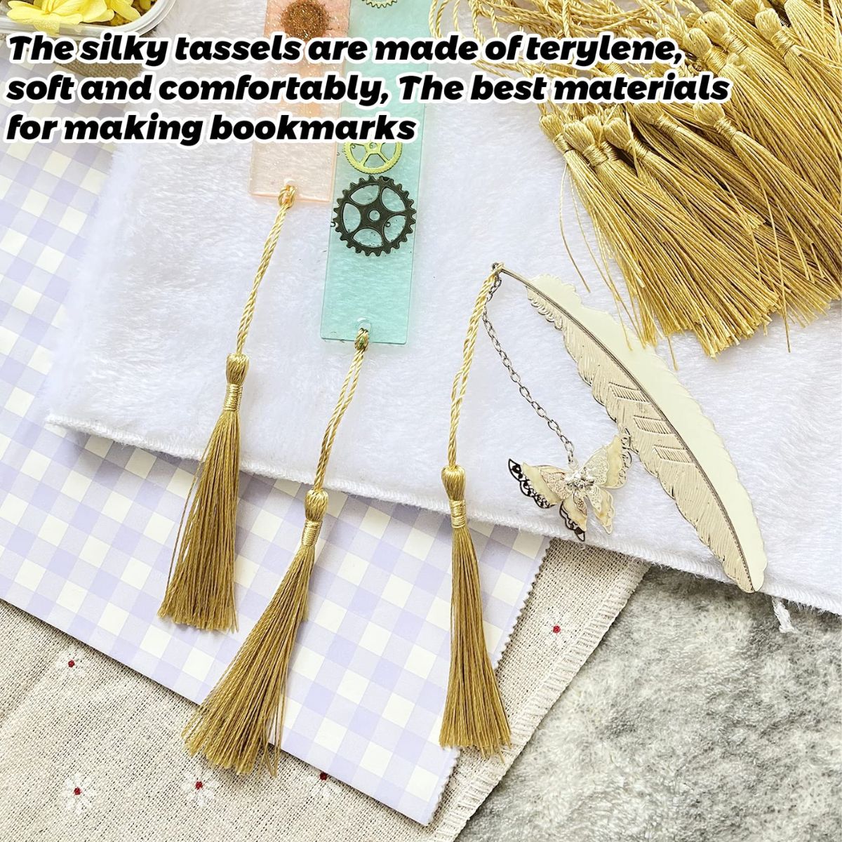 10 Borlas Doradas Adornos / Embellishments Hobbees