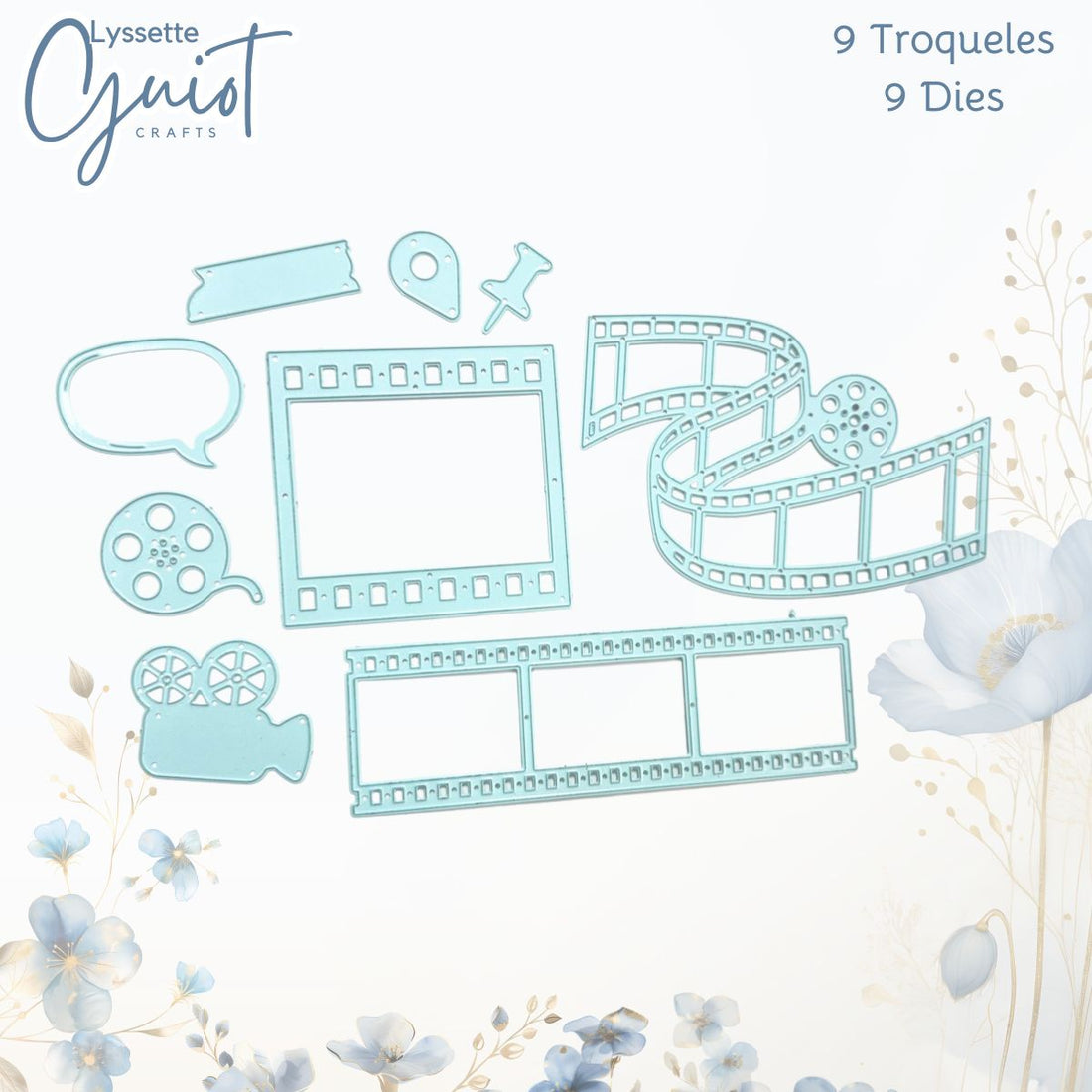 Set de Troqueles Cine y FotografÃa Dados de Corte / Suajes / Troqueles Lyssette Guiot Crafts