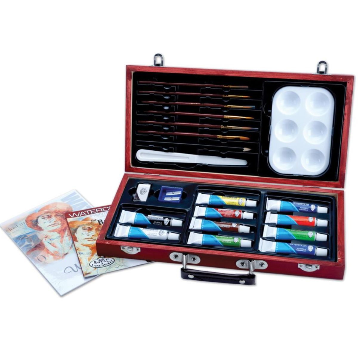 Beginner Watercolor Painting Wooden Box Set / Set de Acuarelas para Principiantes Acuarela Royal Langnickel