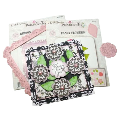Polkadoodles Ribbon Frame Dies / Suaje de Corte de Marco y Orillas Dados de Corte / Suajes / Troqueles LDRS Creative