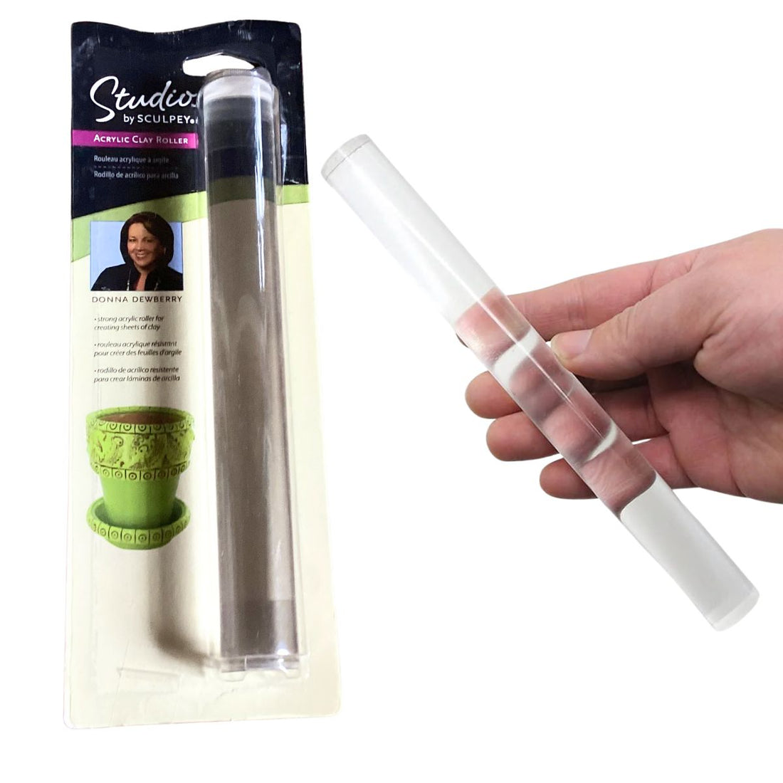 Acrylic Clay Roller / Rodillo de AcrÃlico para Arcilla Herramientas para Modelado Sculpey