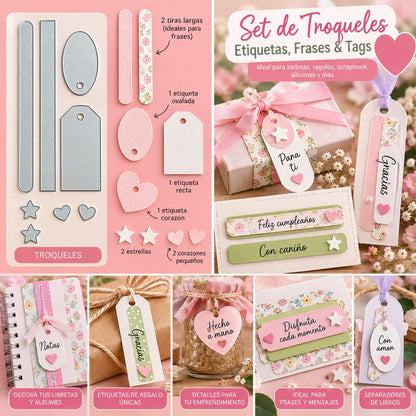 Set de Troqueles Etiquetas &amp; Detalles