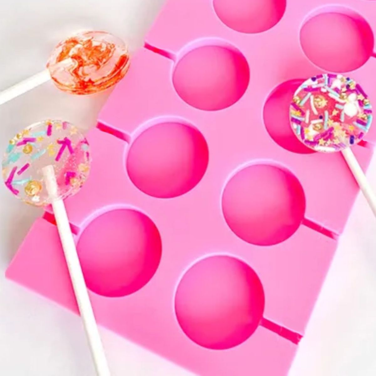 Silicone Lollipop Mold 2 pack / Moldes de Silicón para Paletas Repostería Lorann Gourmet