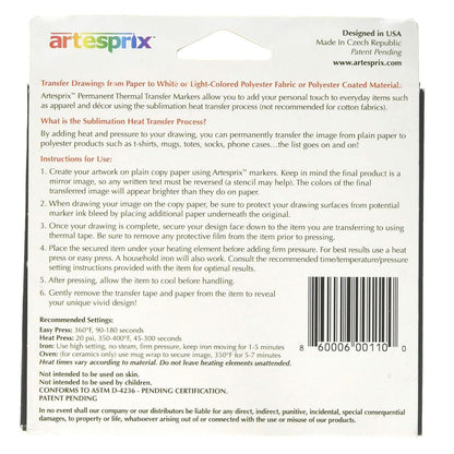 Iron-On-Ink Sublimation Markers / Marcadores para Sublimación Marcadores &amp; Plumones Artesprix