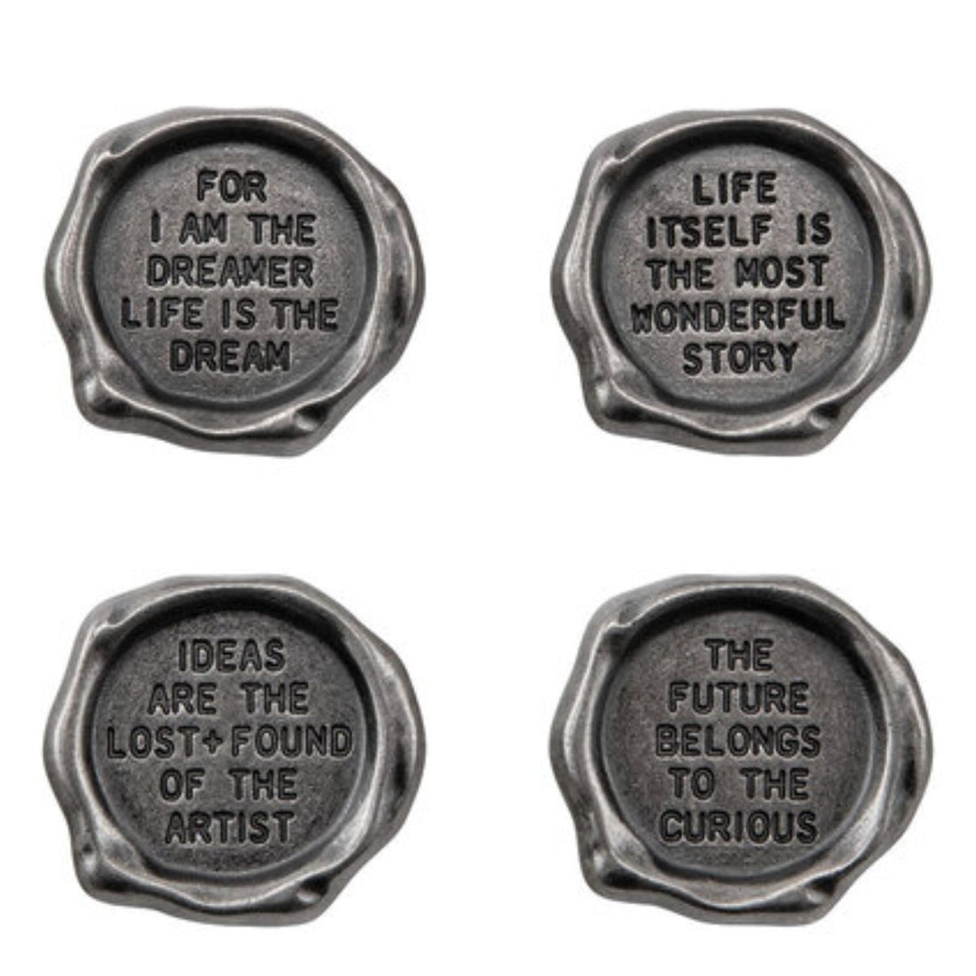 Idea-Ology Metal Quote Seals / Sellos de Metal Tipo Lacre Adornos / Embellishments Tim Holtz - Advantus