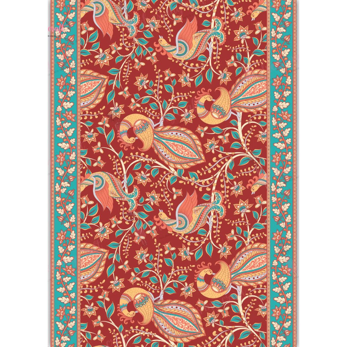 Peacock Era Transfer Me Sheet A4 / Hoja de Transferencia Pavo Real Servilletas de Papel para Decoupage Dress My Craft