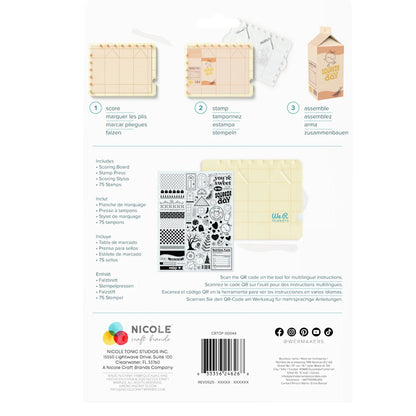 Stamp Board &amp; Stamps / Tabla Para Estampado Herramientas We R Makers