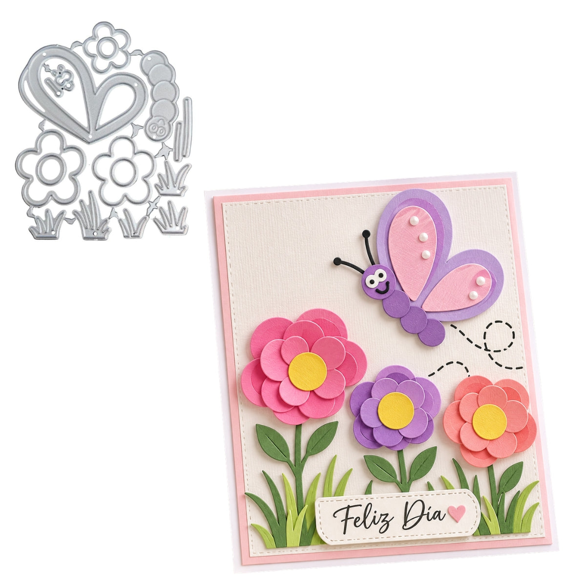 Suaje de Mariposa y Flores Dados de Corte / Suajes / Troqueles Hobbees