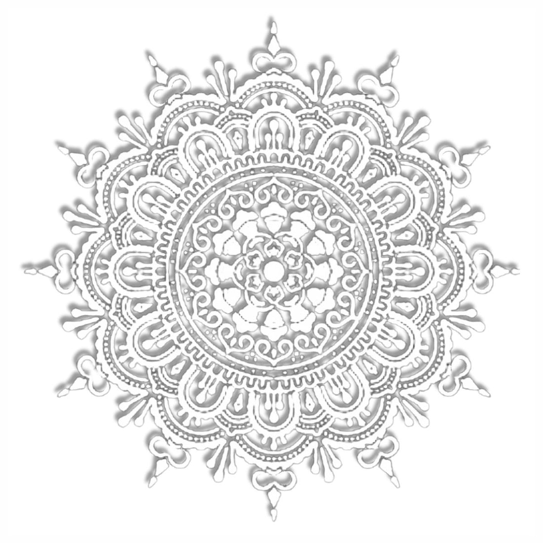 Esténcil de Mandala 2 Esténciles / Plantillas Hobbees