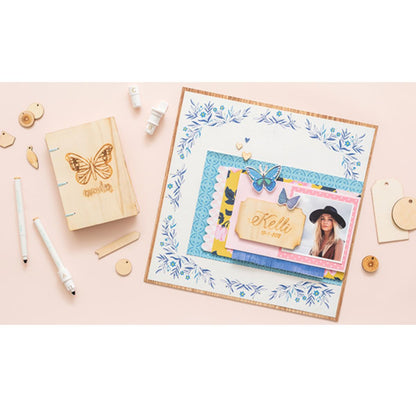 Singe Quill Veneer Sheets 8&quot; / Láminas de Chapa de Madera Accesorios We R Makers