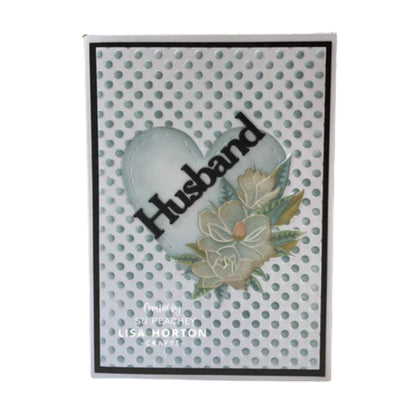 Dotty Magnolia Heart 3D Embossing Folder / Folder De Grabado 3D Corazon De Magnolia Con Puntos Folders de Grabado Lisa Horton Crafts