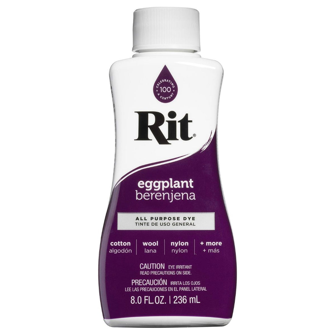 Rit Dye Liquid Eggplant / LÃquido para Teñir Berenjena Pintura para Tela Rit