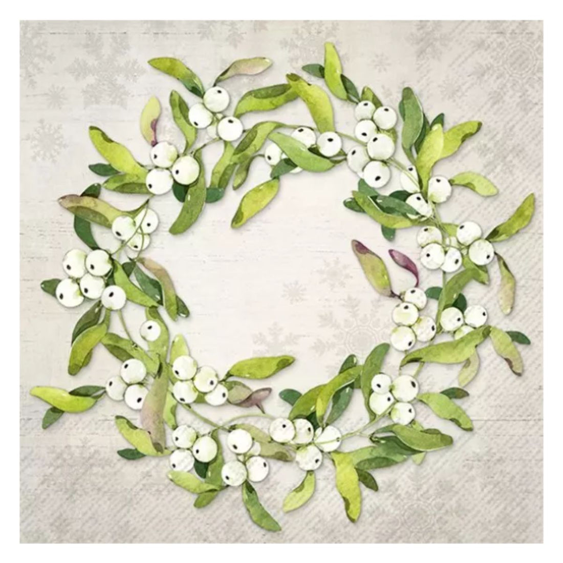 Servilleta de Papel Misteltoe WreathLight Grey 