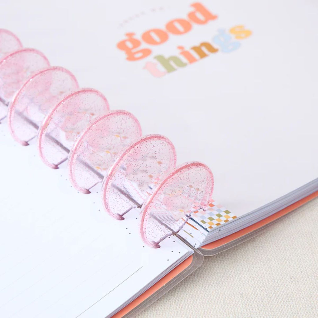 Pink Glitter Discs 1.75&quot;/ Discos para Agendas Rosa con Glitter Discos para Planners Maggie Holmes