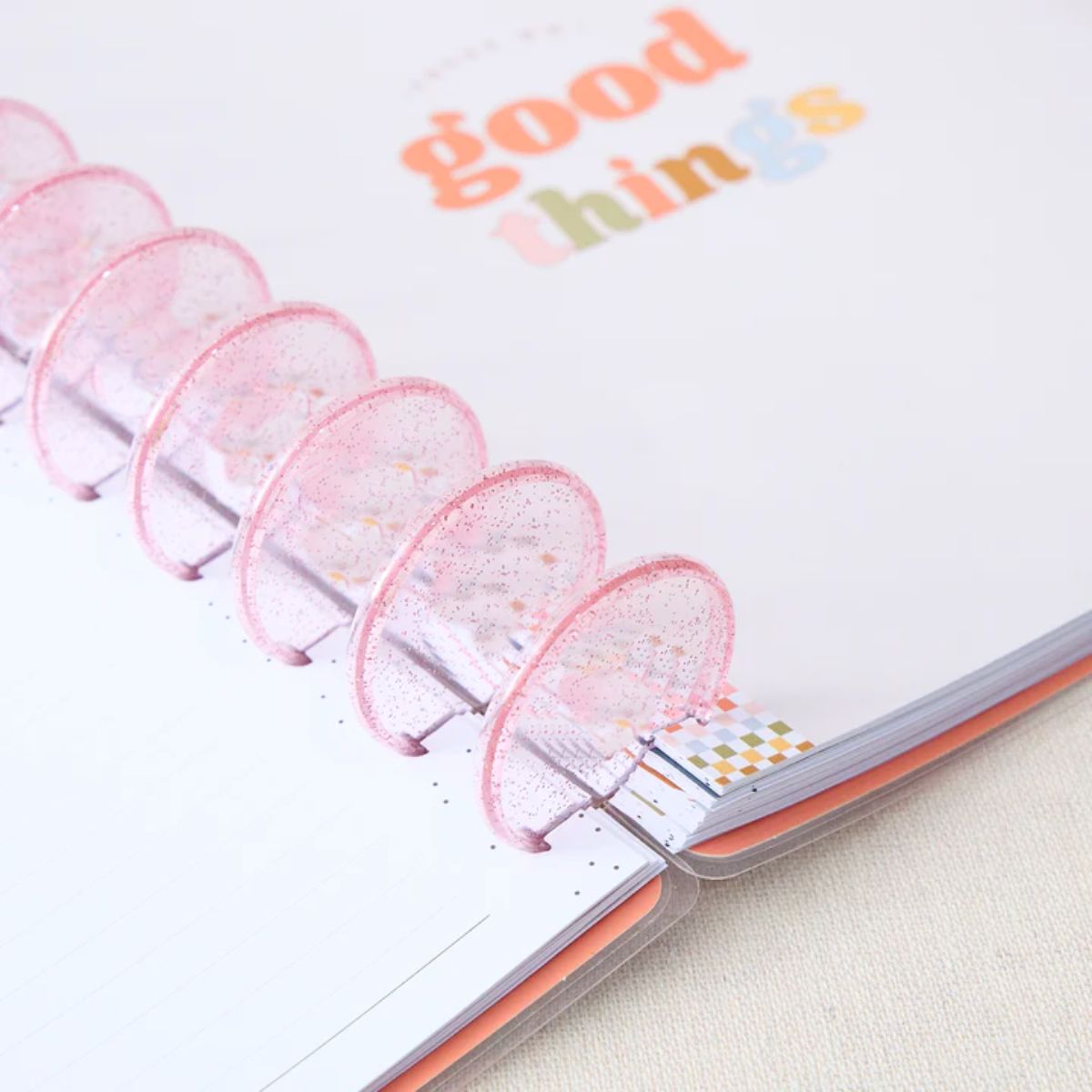 Pink Glitter Discs 1.75&quot;/ Discos para Agendas Rosa con Glitter Discos para Planners Maggie Holmes