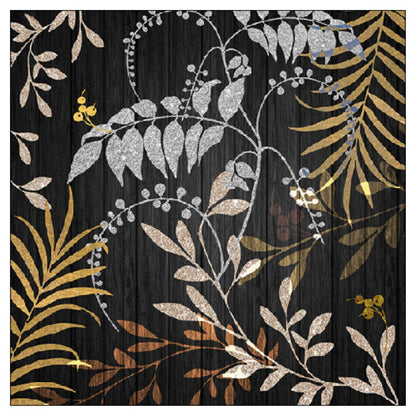 Servilleta de Papel Luxury Leaves Black 