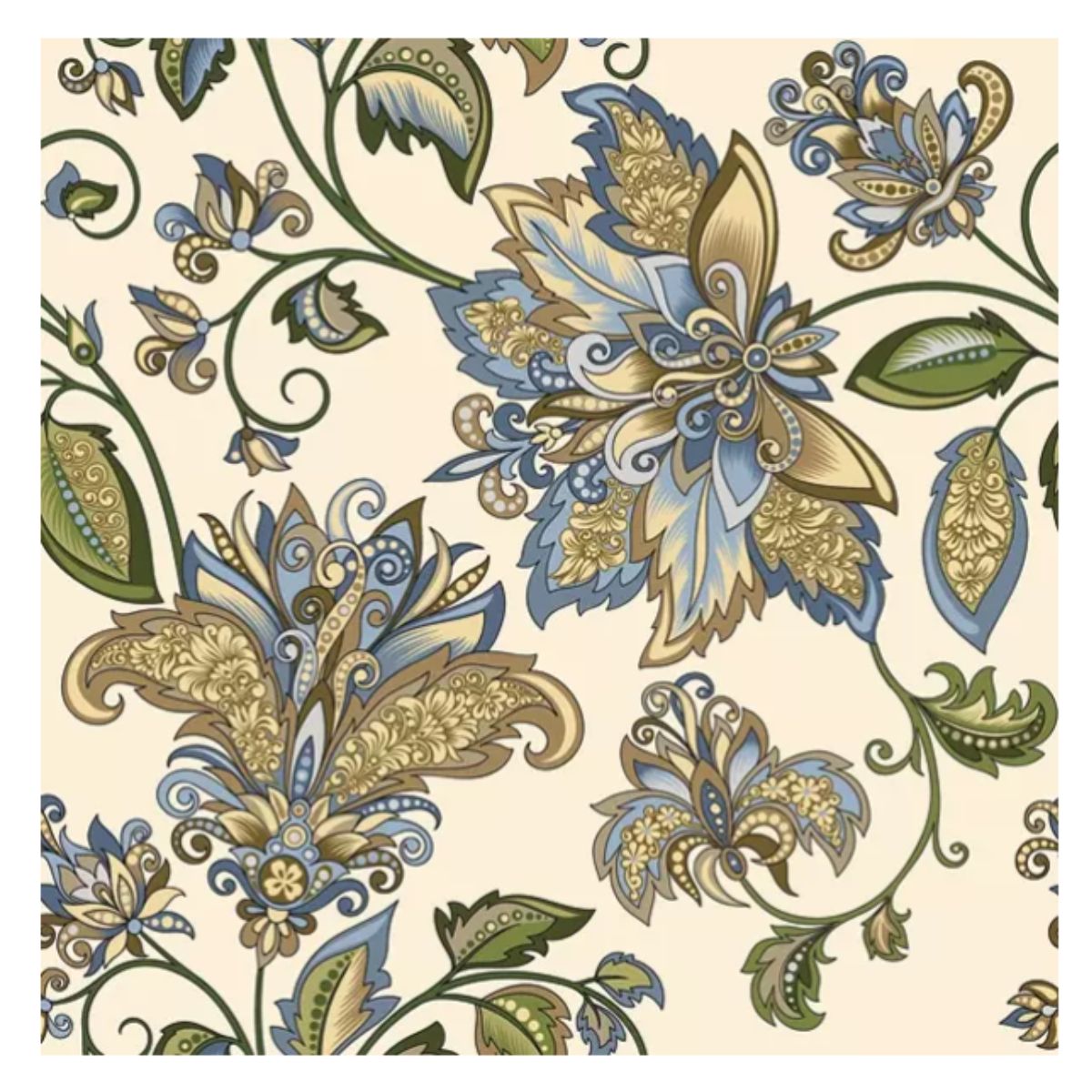 Servilleta de Papel Golden Blue Hindi Pattern 