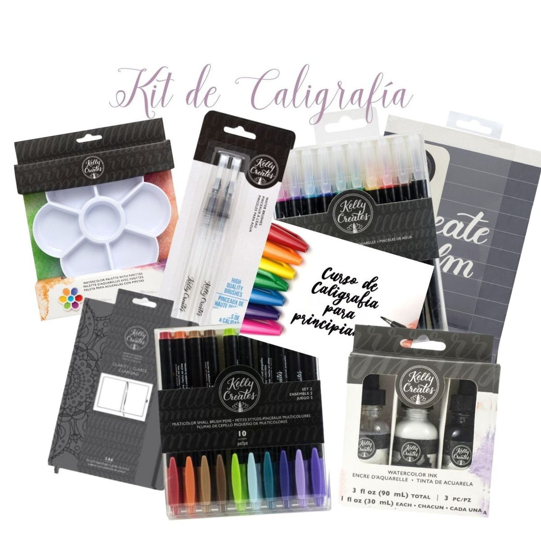 Kit Completo para CaligrafÃa con Curso Incluido CaligrafÃa Kelly Creates