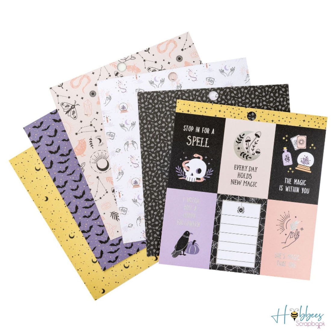 Mysterial Cardstock Stack  / Block Cartulina Doble Cara Halloween 6" Papel DCWV