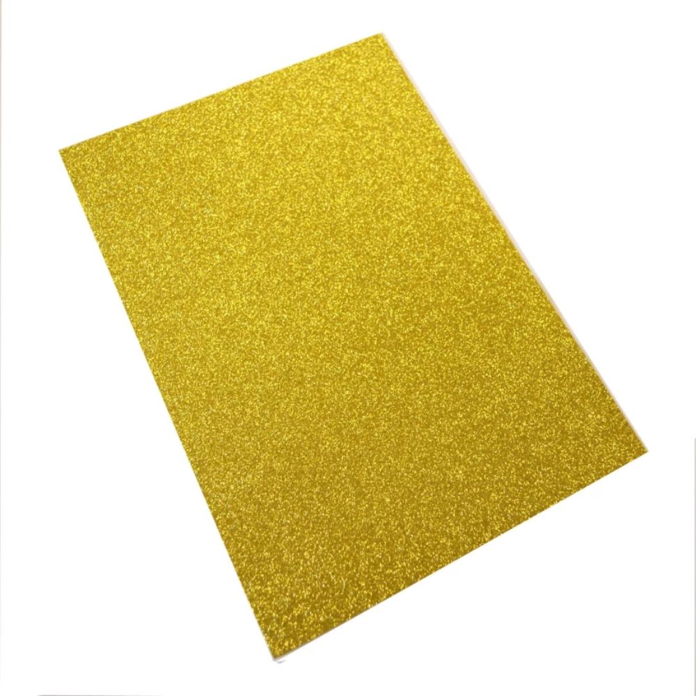 Glitter Foam Gold Sheets 8x12&quot; / Hojas de Foamy Metalizado Dorado Acetato y Especializados Craft For Kids