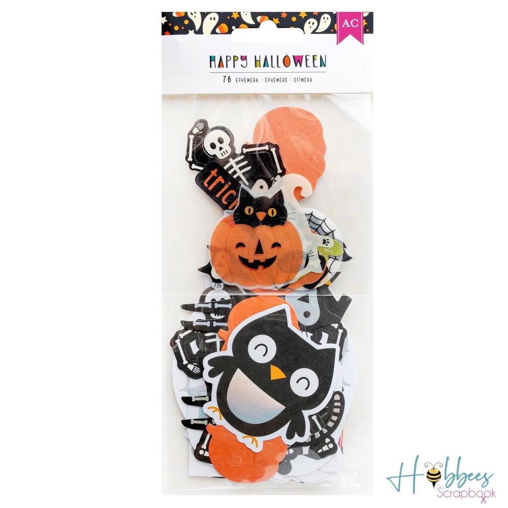 Happy Halloween Ephemera Die-Cuts / Recortes Efímeros Feliz Halloween Adornos / Embellishments American Crafts