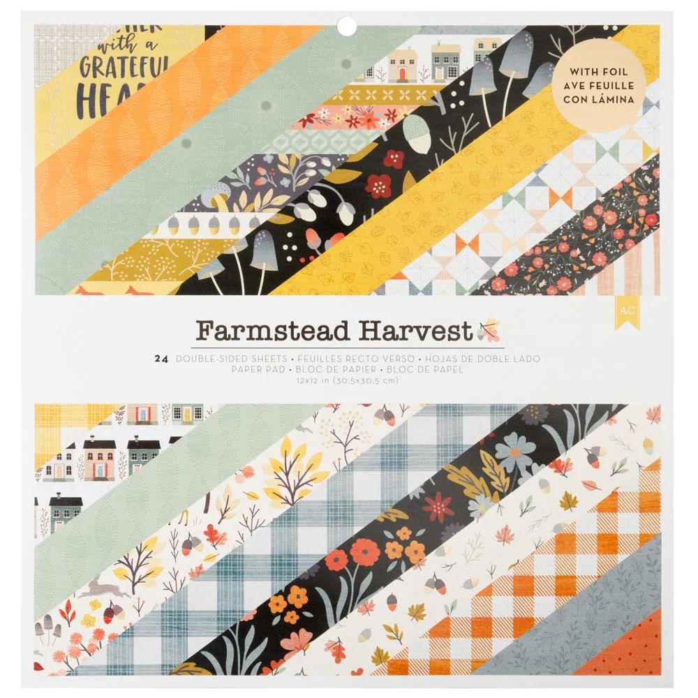 Farmstead Harvest Pad Paper Pad 12 x 12" / Block de Papel Cosecha Otoñal Papel American Crafts