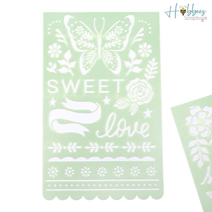 Gingham Garden Stencils / Esténciles de Jardín Gingham Esténciles / Plantillas Crate Paper