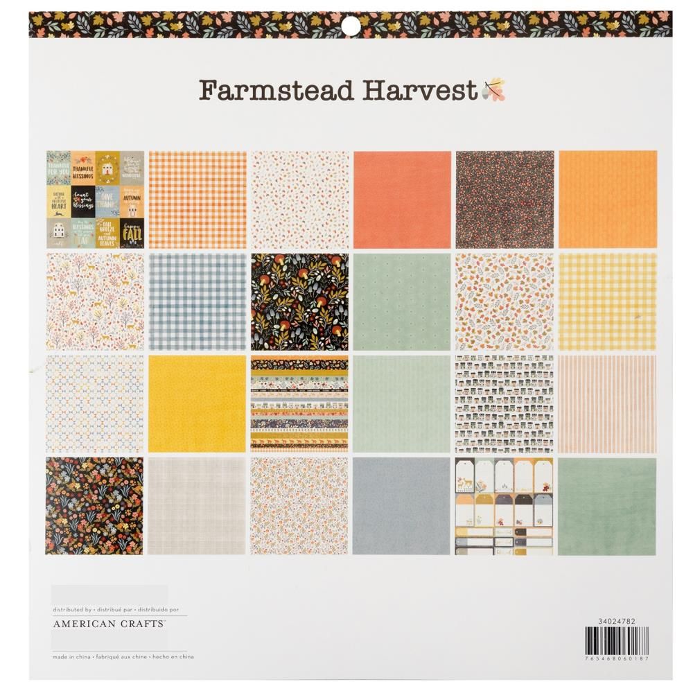 Farmstead Harvest Pad Paper Pad 12 x 12" / Block de Papel Cosecha Otoñal Papel American Crafts