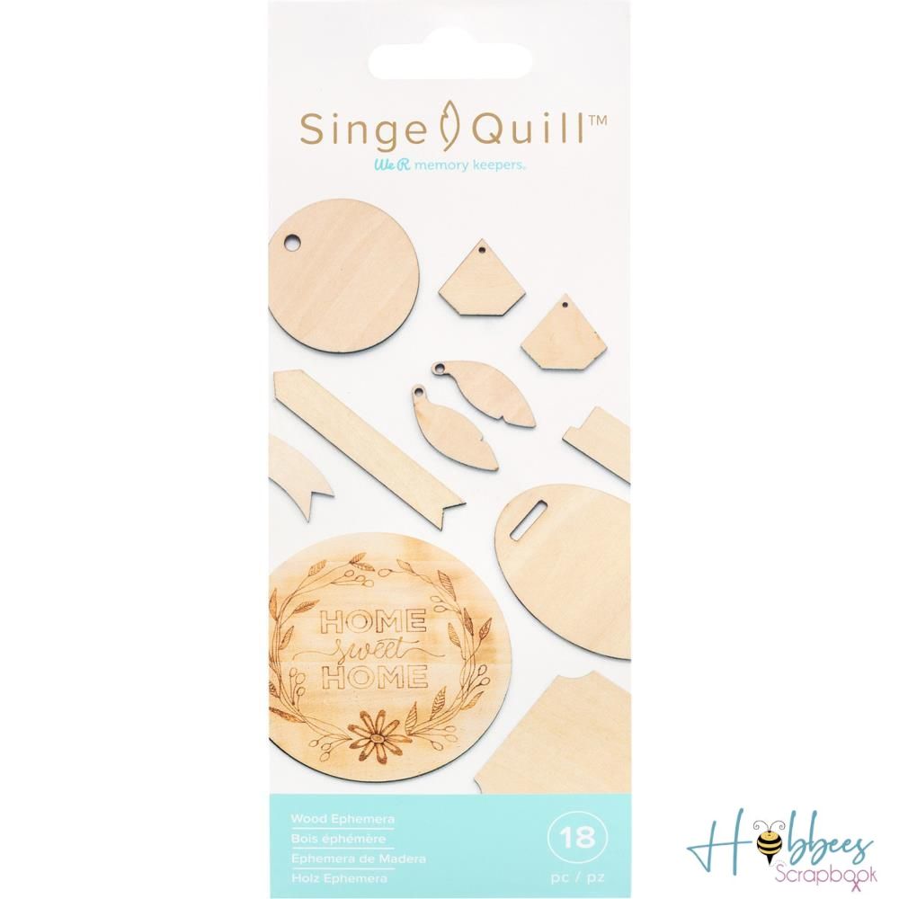 SingeQuill Wood Ephemera / Efímera de Madera Adornos / Embellishments American Crafts