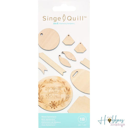 SingeQuill Wood Ephemera / Efímera de Madera Adornos / Embellishments American Crafts