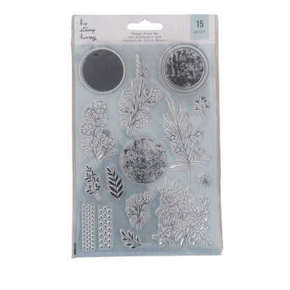 Floral Stamp Set / Sellos de Flores y Ramas Descontinuado American Crafts