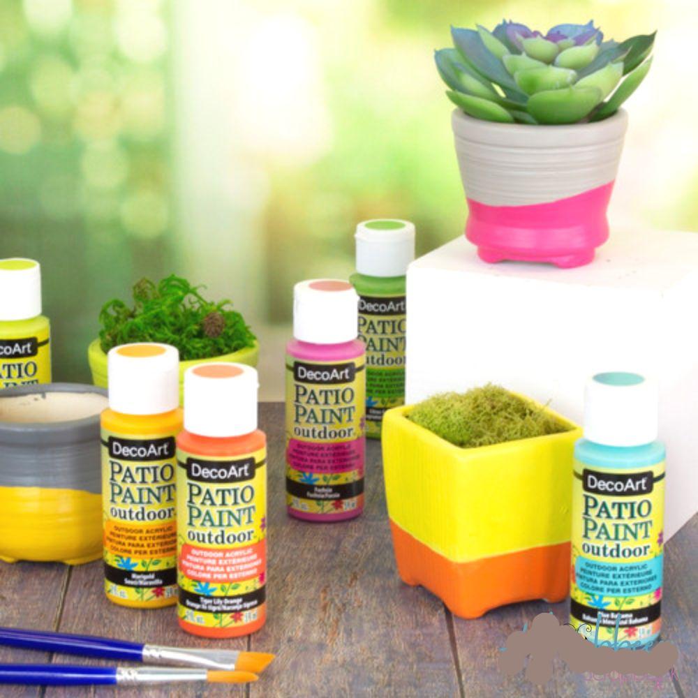 Patio Paint Anchor Grey Med Grey / Pintura para Patio Gris Acrìlicos DecoArt