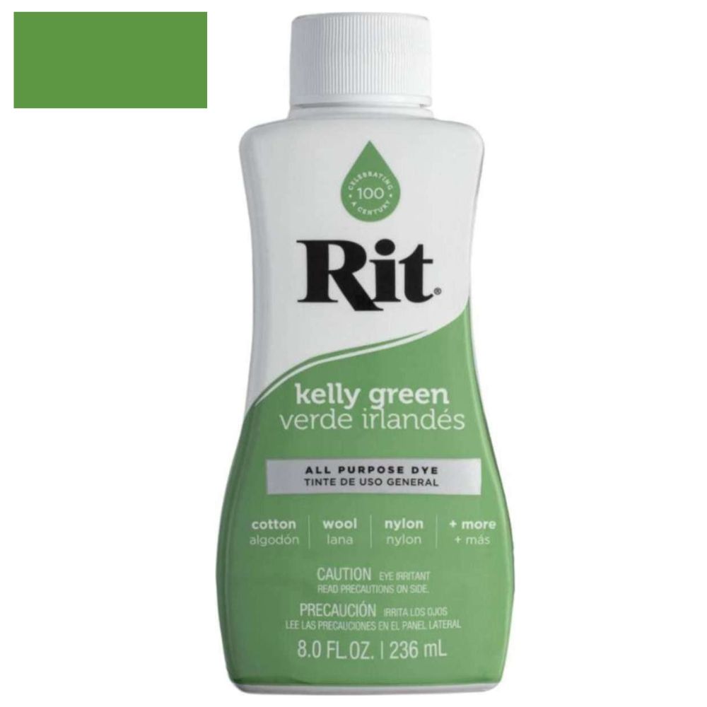 Rit Dye Liquid Kelly Green / LÃquido para Teñir Verde Irlandes Pintura para Tela Rit