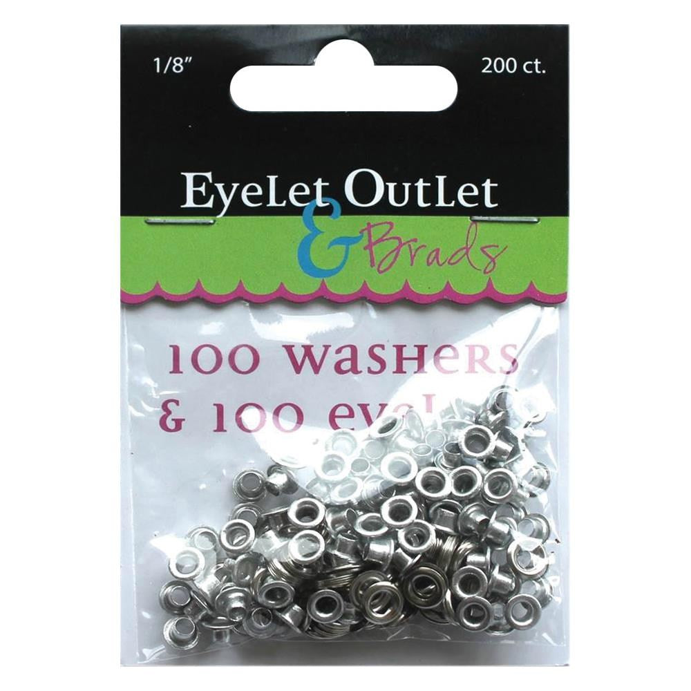 Eyelets & Washers 1/8 inch / 100 Ojillos y 100 Arandelas Adornos / Embellishments Eyelet Outlet