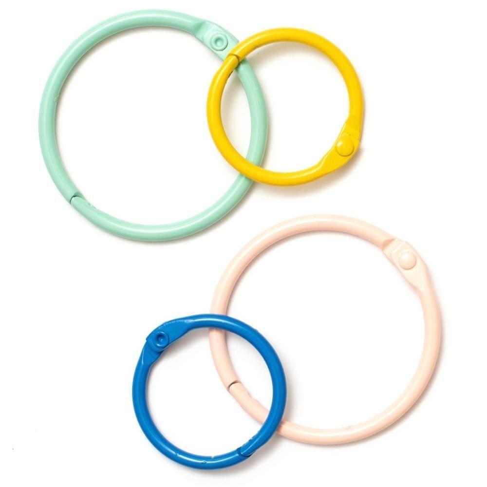 Buenos Dias Colored O-Rings / Set 8 Anillas para Encuadernar Arillos para Engargolar American Crafts