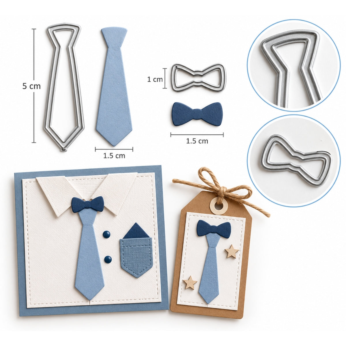 Set de Troqueles o Suajes Corbata y Moño