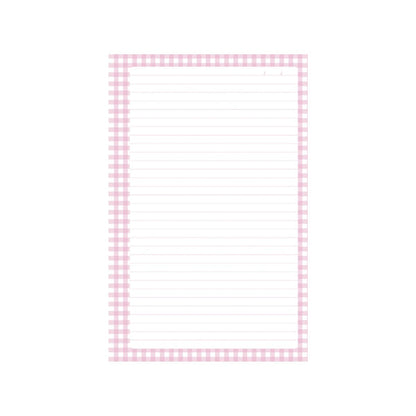 100 Hojas Interiores 1/4 Carta Cuadros Rosa Encuadernacion Crazy Crafts