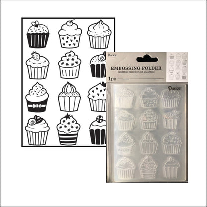 Embossing Folder Cupcake / Folder de Grabado Cupcake Descontinuado Darice