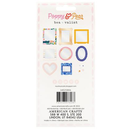 Poppy &amp; Pear Shaker Frames / Marcos y Lentejuelas Shaker Bea Valint Descontinuado American Crafts