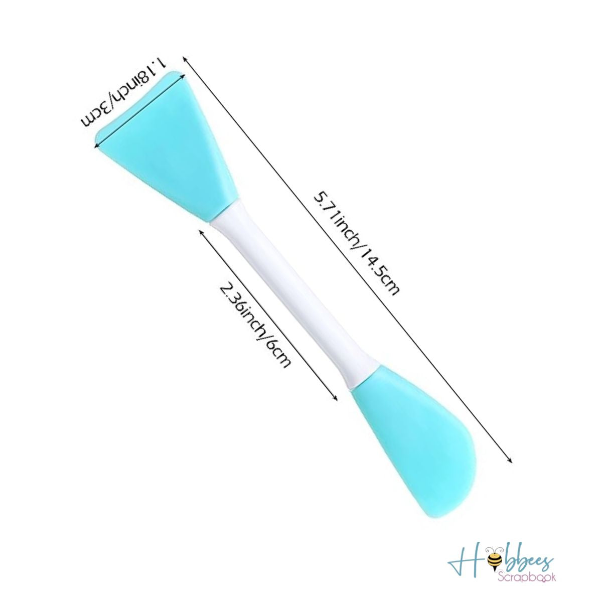 Espátula de Silicón de 2 Puntas Color Aqua Resina Epóxica y Accesorios Hobbees