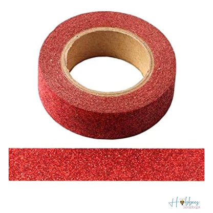 Washi Tape Sparkle Tape Glitter Burgundy / Cinta Adhesiva Rojo Vino Brillante  Darice