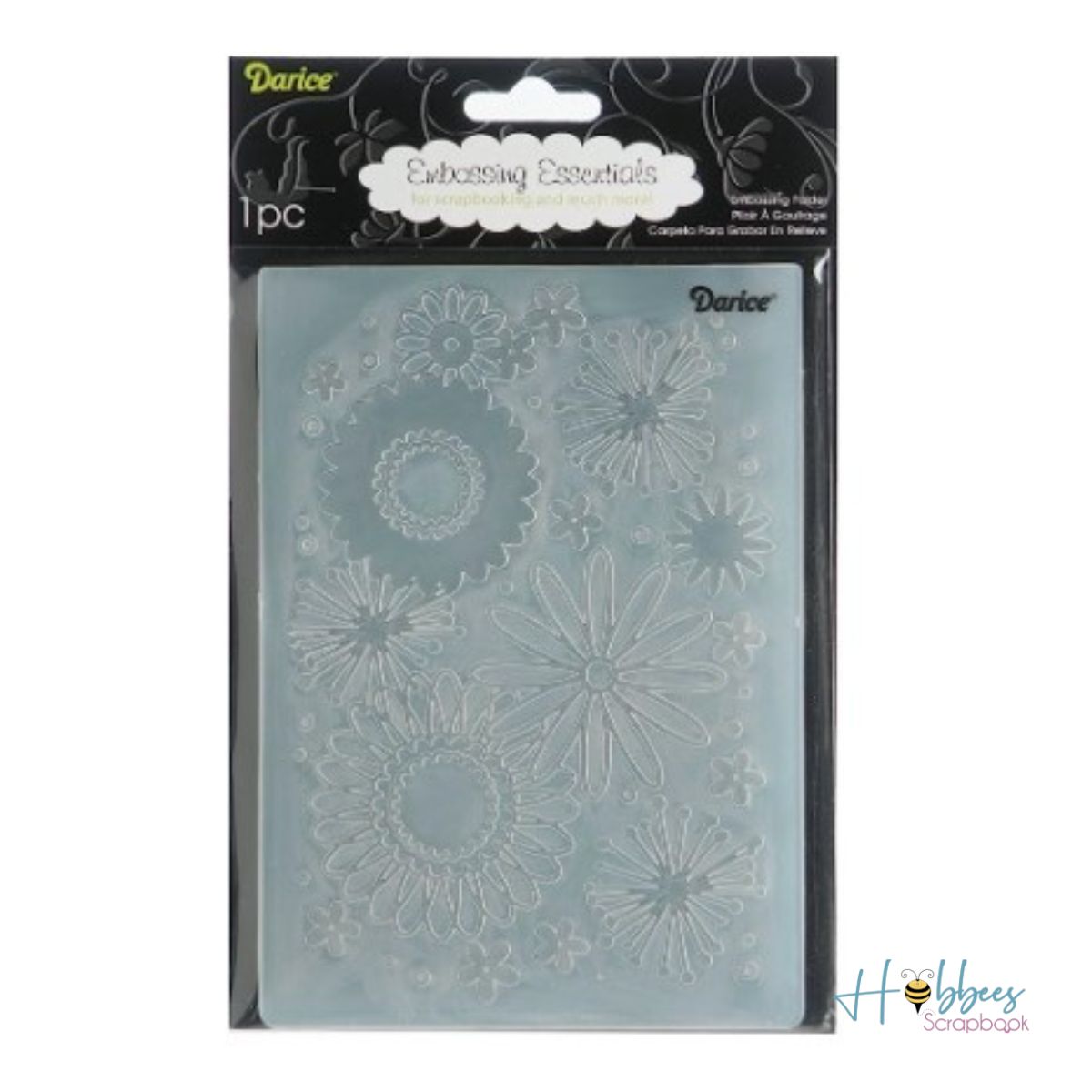 Flower Frenzy Embossing Folder / Folder de Grabado Flores Frenesí Descontinuado Darice