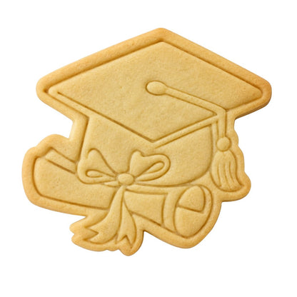 Graduation Cookie Cutter Stamp/ Sello Cortador de Galletas de Graduación Repostería Sweetshop