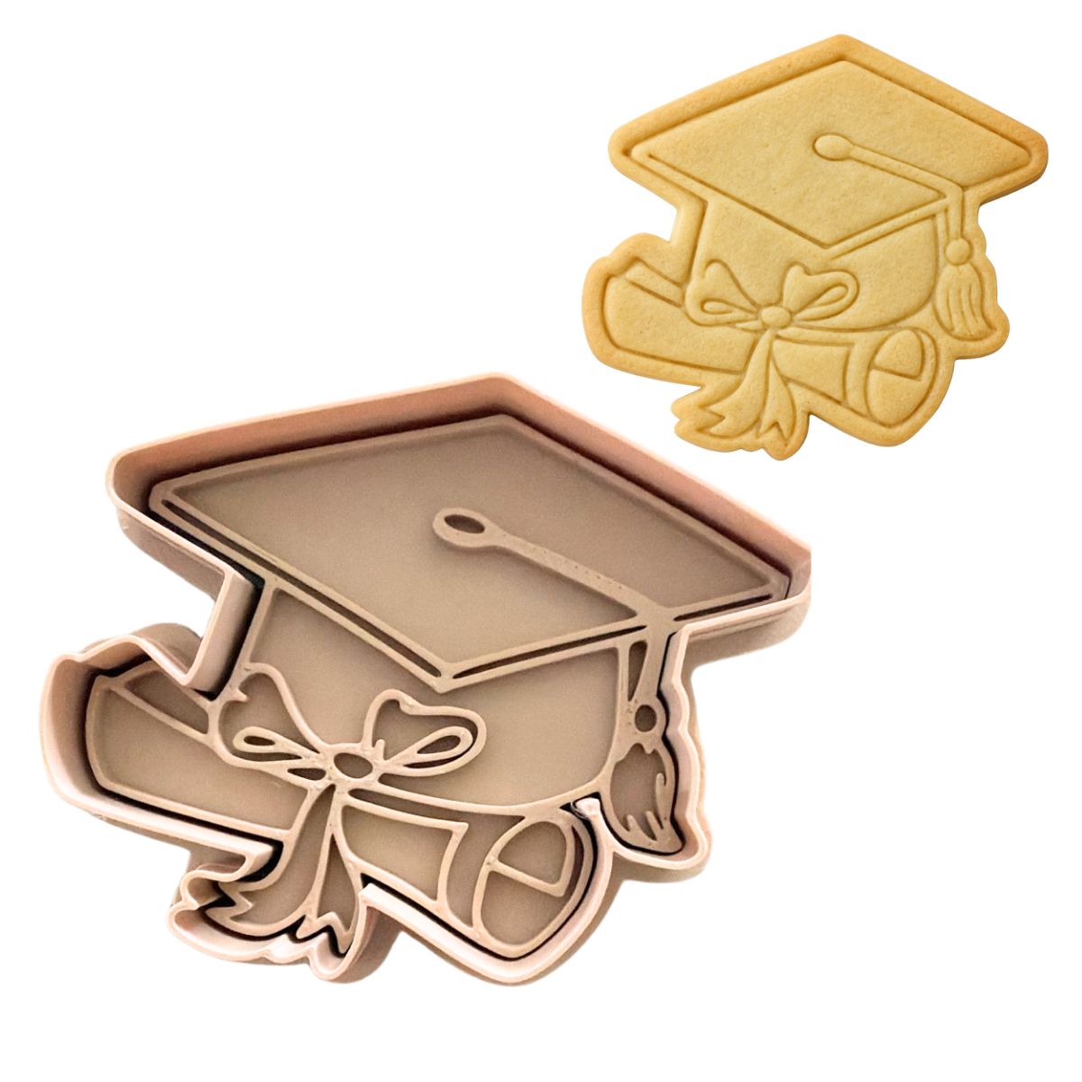Graduation Cookie Cutter Stamp/ Sello Cortador de Galletas de Graduación Repostería Sweetshop