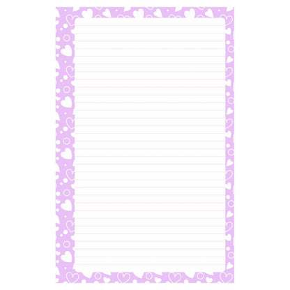 100 Hojas Interiores Media Carta Corazón Lila Encuadernacion Crazy Crafts