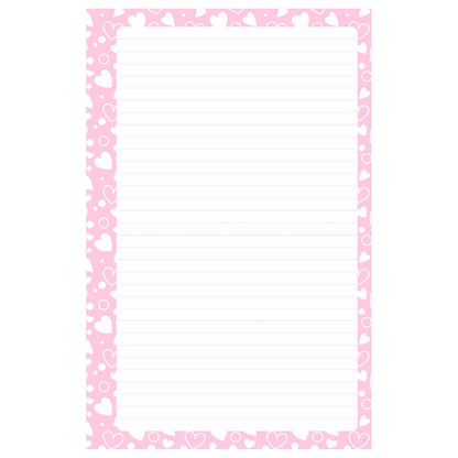 100 Hojas Interiores Media Carta Corazón Rosa Encuadernacion Crazy Crafts
