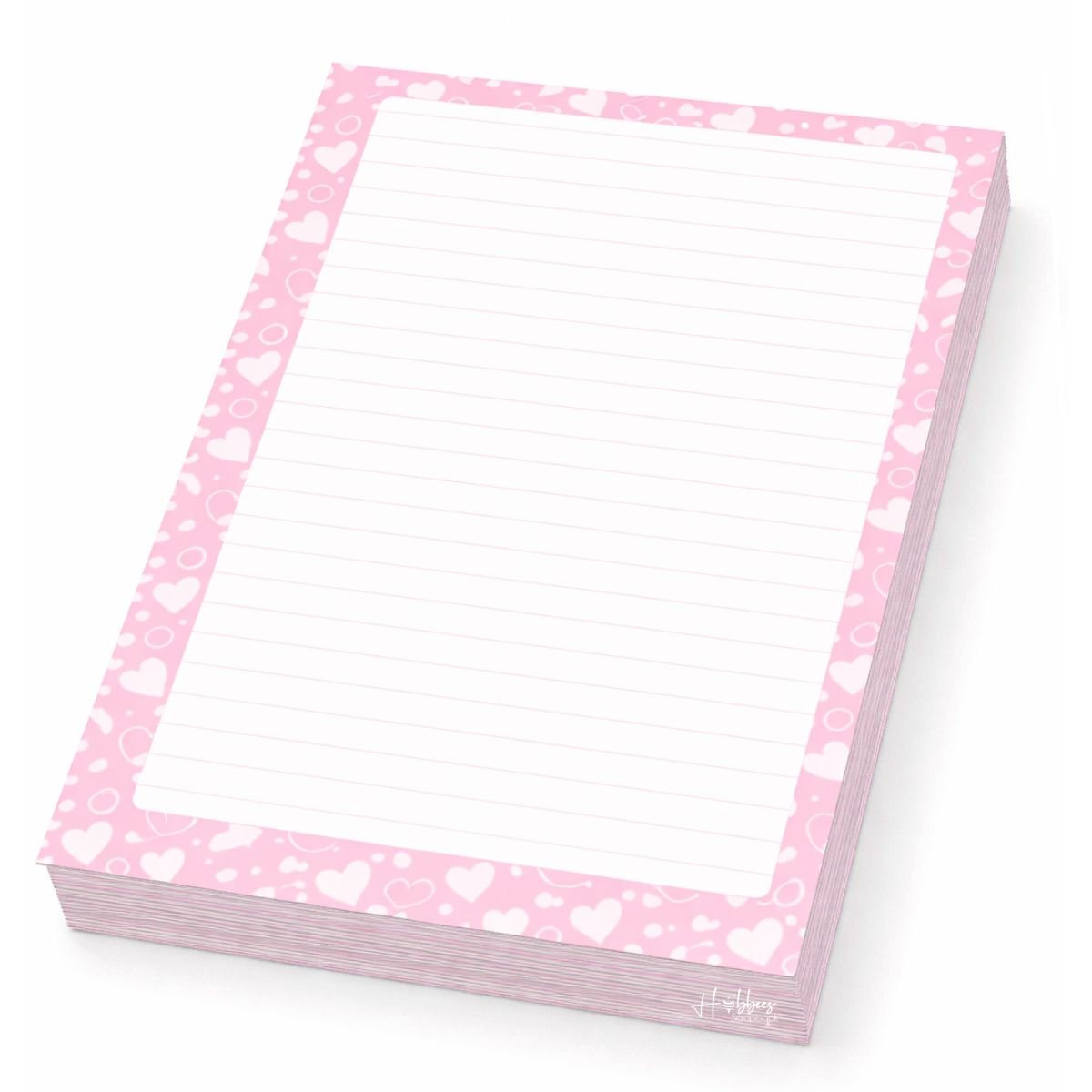 100 Hojas Interiores Media Carta Corazón Rosa Encuadernacion Crazy Crafts